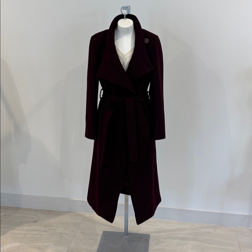 Kenneth Cole Deep Burgundy Long Sleeve Dress